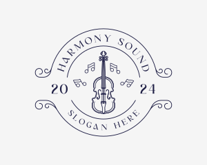 Violin Musical Instrument logo design