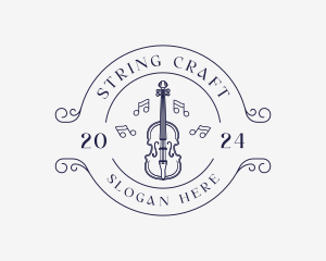 Violin Musical Instrument logo design