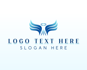 Heaven - Spiritual Angel Wings logo design