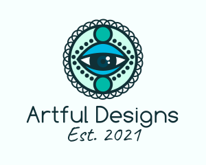 Mandala Art Eyes logo design