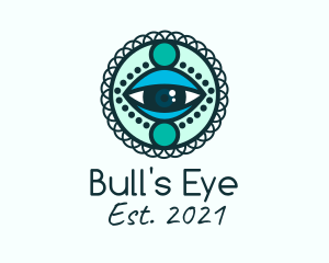 Mandala Art Eyes logo design