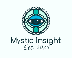 Psychic - Mandala Art Eyes logo design