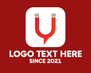 Messaging - Magnetic Chat Bubble App logo design