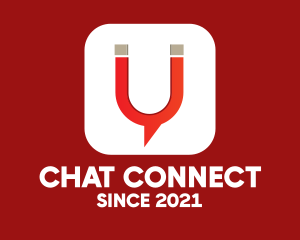 Magnetic Chat Bubble App logo design