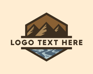 Exploration - Mountain Sea Exploration logo design