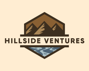 Hillside - Mountain Sea Exploration logo design