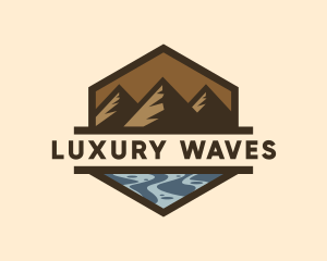 Mountain Sea Exploration  logo design