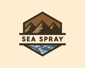 Mountain Sea Exploration  logo design