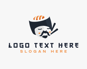 Hat - Japanese Sushi Guy logo design