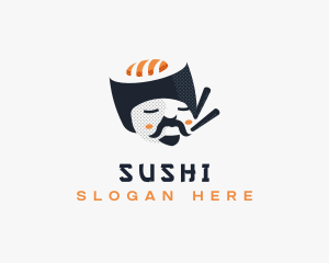 Japanese Sushi Guy logo design