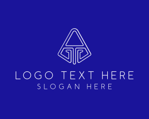 Telecom - Digital Tech Letter A logo design