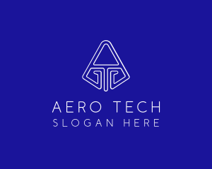 Digital Tech Letter A logo design