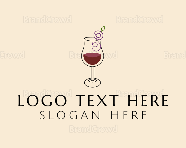 Letter S Grape Wine Logo