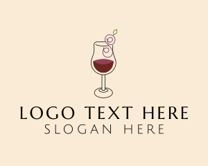 Booze - Letter S Grape Wine logo design