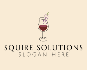 Letter S Grape Wine  logo design