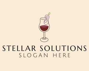 Letter S Grape Wine  logo design