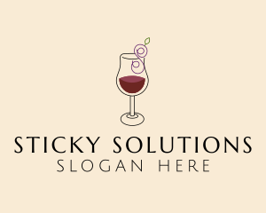 Letter S Grape Wine  logo design