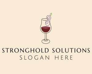 Letter S Grape Wine  logo design