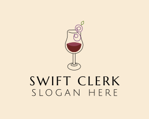 Letter S Grape Wine  logo design