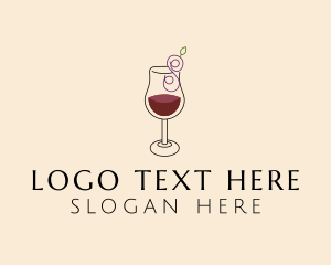 Letter S Grape Wine  Logo