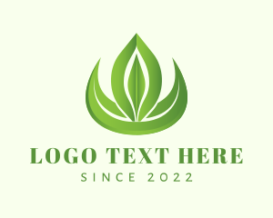 3d - Leaf Nature Wellness Spa logo design
