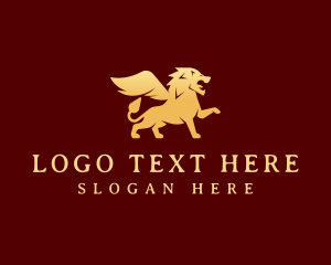 Company - Winged Lion Griffin logo design