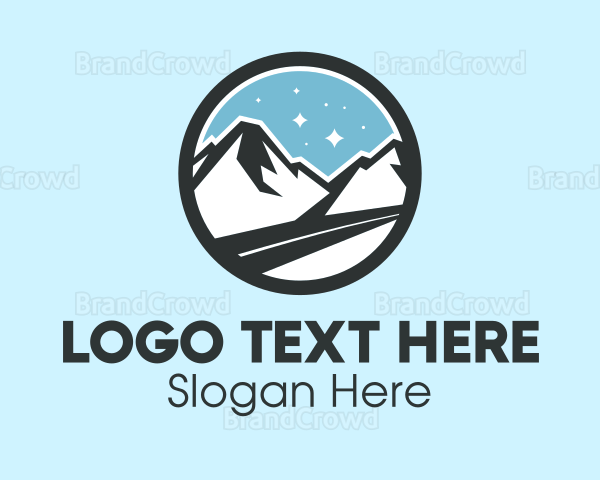 Outdoor Mountain Peak Logo