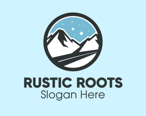 Rural - Outdoor Mountain Peak logo design