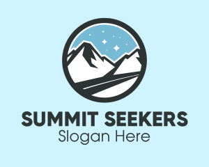 Mountaineering - Outdoor Mountain Peak logo design