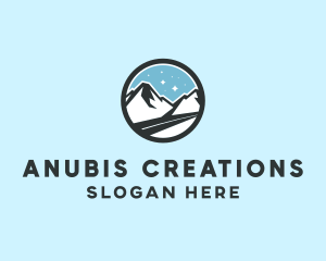 Outdoor Mountain Peak  logo design