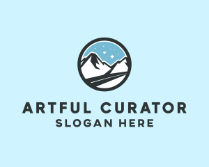 Outdoor Mountain Peak  logo design