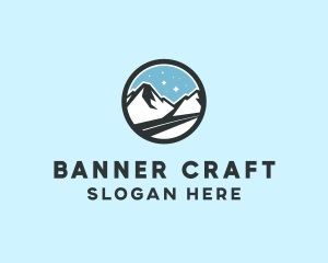 Outdoor Mountain Peak  logo design