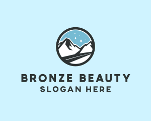 Outdoor Mountain Peak  logo design