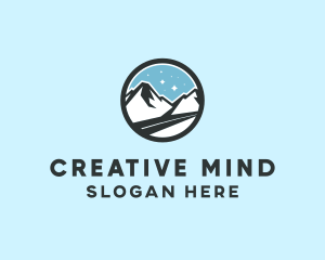 Outdoor Mountain Peak  logo design