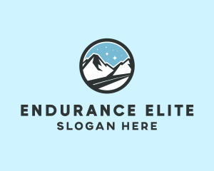 Outdoor Mountain Peak  logo design