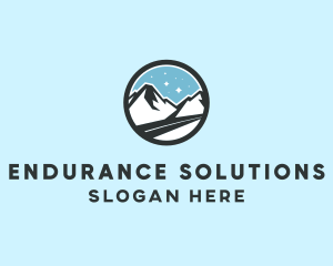 Outdoor Mountain Peak  logo design