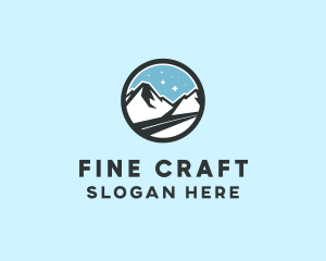 Outdoor Mountain Peak  logo design