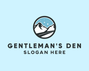 Outdoor Mountain Peak  logo design