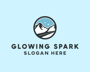 Outdoor Mountain Peak  logo design