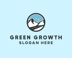 Outdoor Mountain Peak  logo design