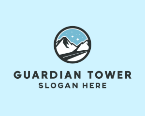 Outdoor Mountain Peak  logo design