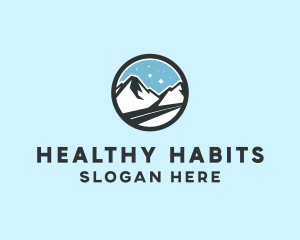 Outdoor Mountain Peak  logo design