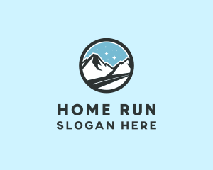 Outdoor Mountain Peak  logo design