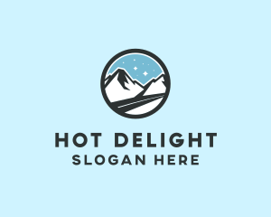 Outdoor Mountain Peak  logo design