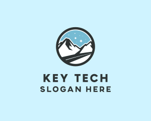 Outdoor Mountain Peak  logo design