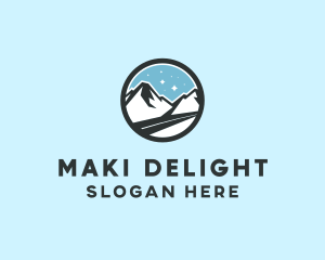 Outdoor Mountain Peak  logo design