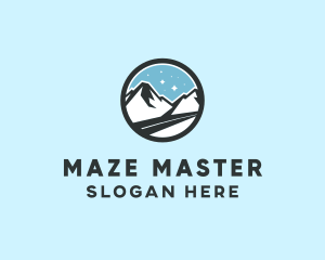 Outdoor Mountain Peak  logo design