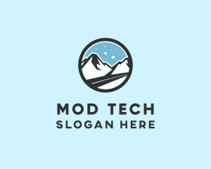 Outdoor Mountain Peak  logo design