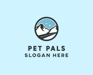 Outdoor Mountain Peak  logo design