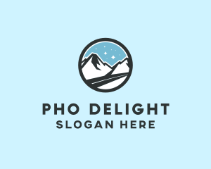 Outdoor Mountain Peak  logo design